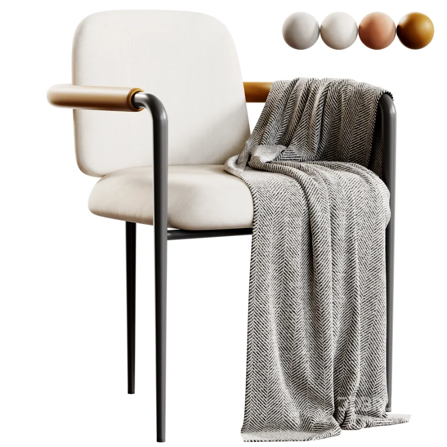Avont White Performance Fabric Dining Armchair Image 1