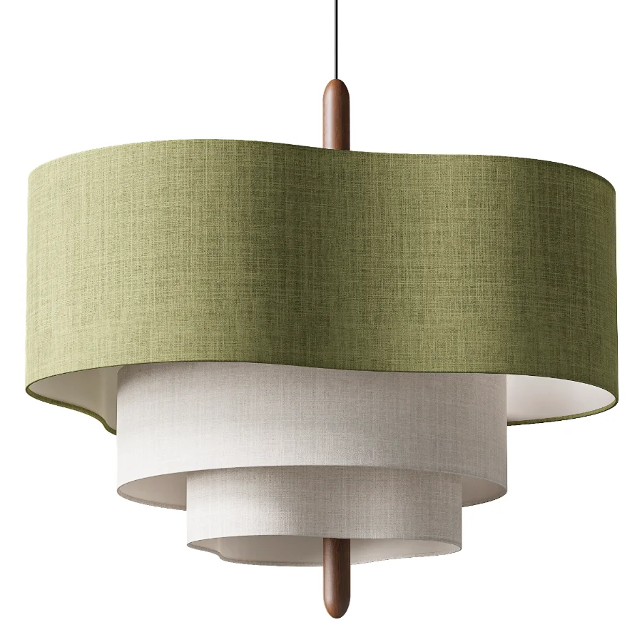 Ophel Green Fabric Pendant Lamp Image 3