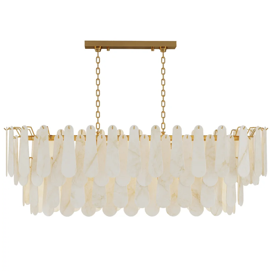 Alabaster Chandelier Pendant Light Image 3