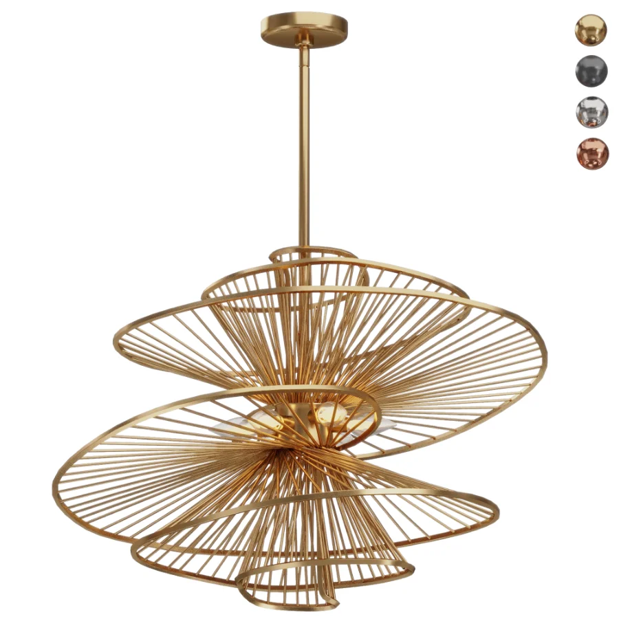 Ribbon Swirl Chandelier Image 5