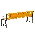 6 Foot Contour Slatted Thermoplastic Buddy Bench - Thumbnail 4