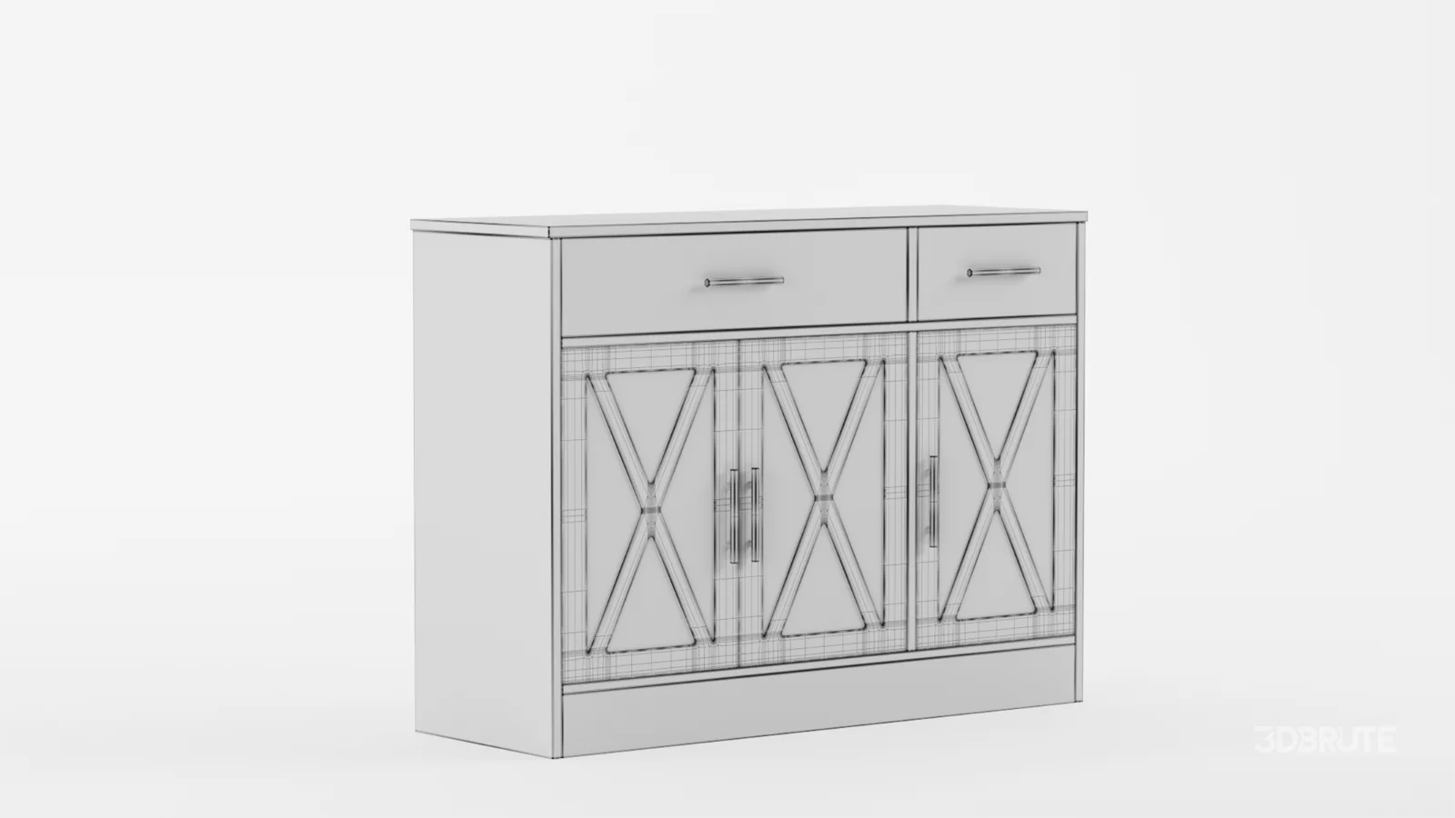 Sideboard Buffet Cabinet with 2 Drawers Image 10
