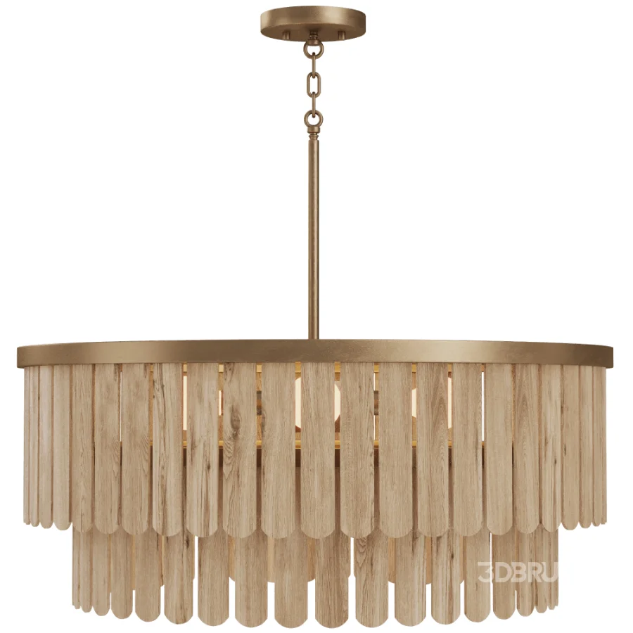 Jada Six Light Pendant Dark Brass Image 1