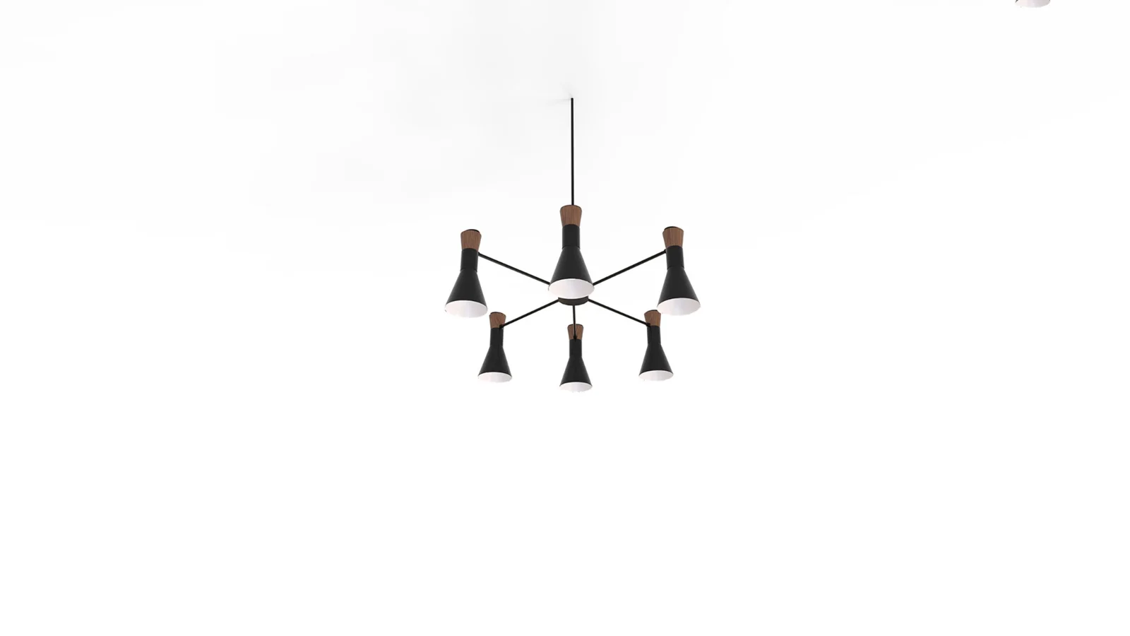 Brentston Metal Chandelier Black Image 2