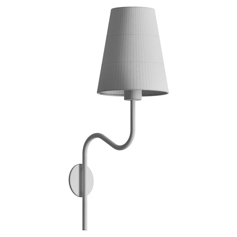 Swedish Designer Wall Light Brass Fabric Sweden 1930s Image 3
