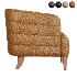 Magdelan brown tufted leather armchair - Thumbnail 3
