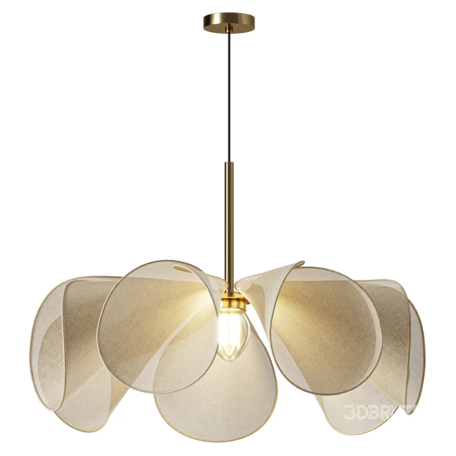 Fleur Flower Nordic Fabric Pendant Light Image 2