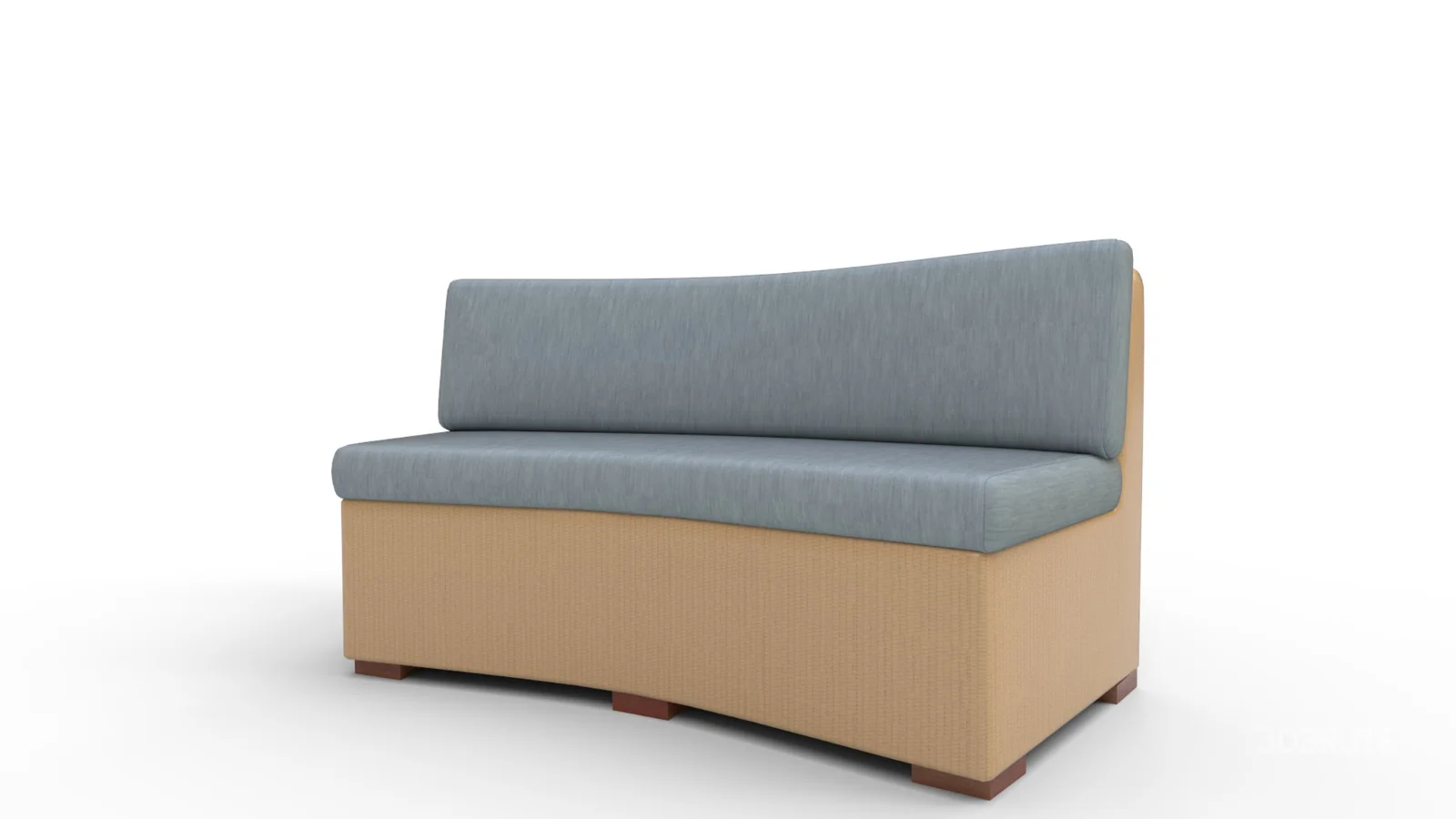 Hampton Round Sectional Slipcover Valdese Indigo Image 9