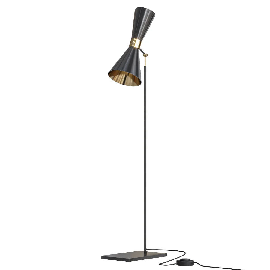 Handmade adjustable brass floor lamp Image 1