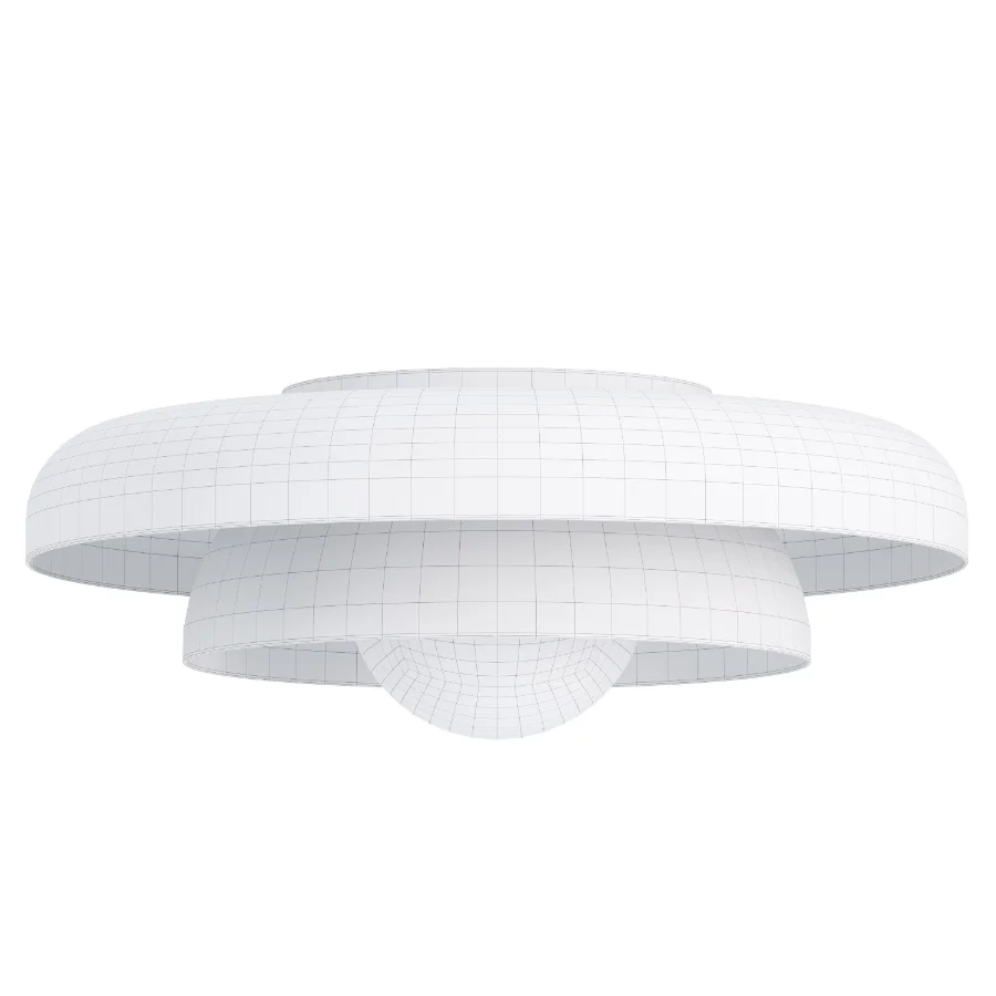 Nello Light Sage and Olive Green Metal Saucer Kids Flush Mount Ceiling Light Image 1