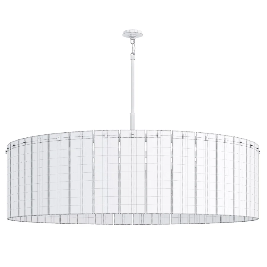 Calamette Modern Glass Round Chandelier Image 1