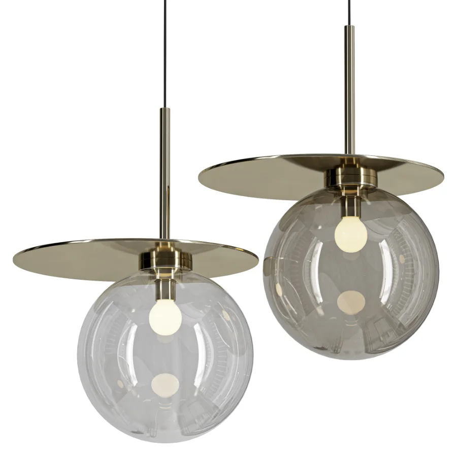 Bomma Umbra Crystal Stainless Steel Pendant Lamp Image 1