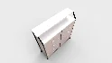 Dresser for Bedroom with Shelves Faux Leather - Thumbnail 2