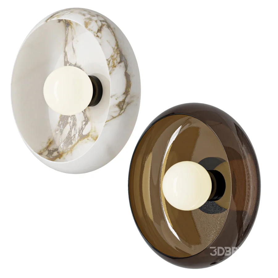 Alistair Retro Glass Bowl Shaped Wall Sconce Image 1