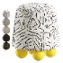 Wakonda Pouf with Yellow Round Legs - Thumbnail 1
