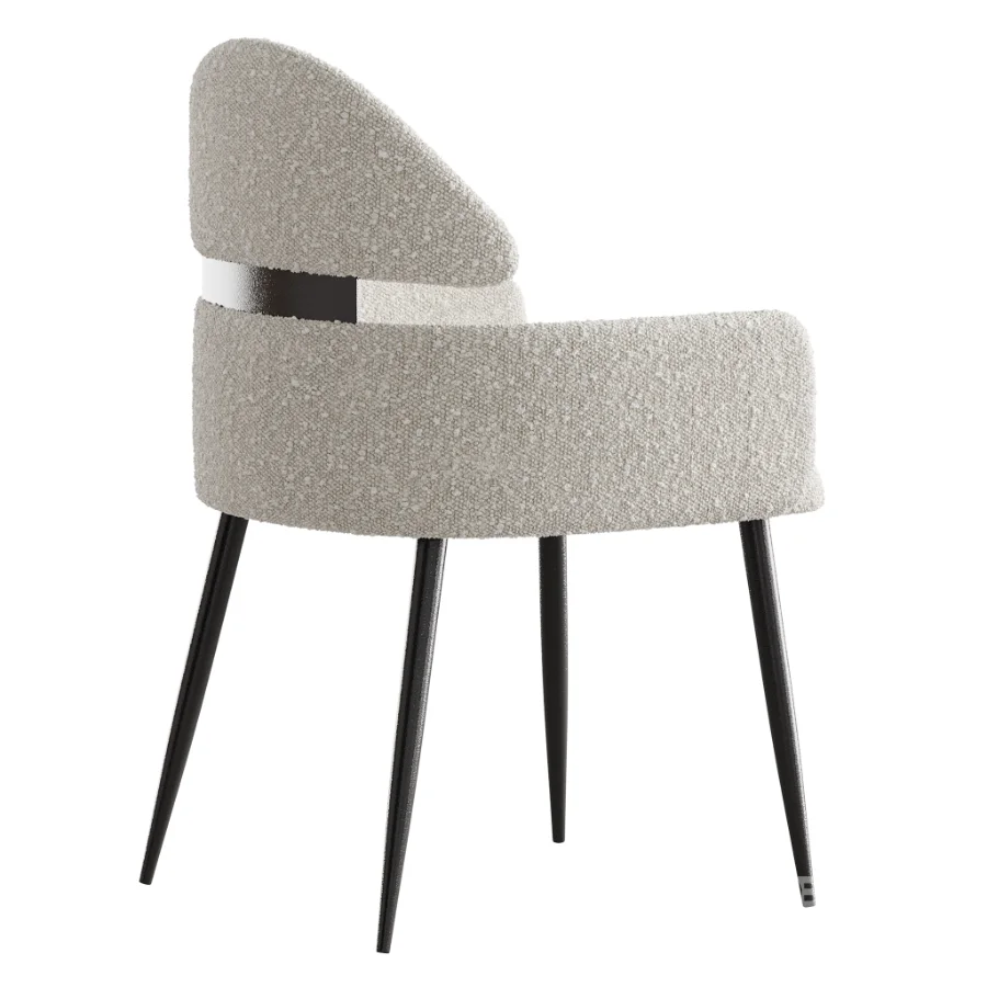 Contemporary Ink Steel Arm Chair Image 4