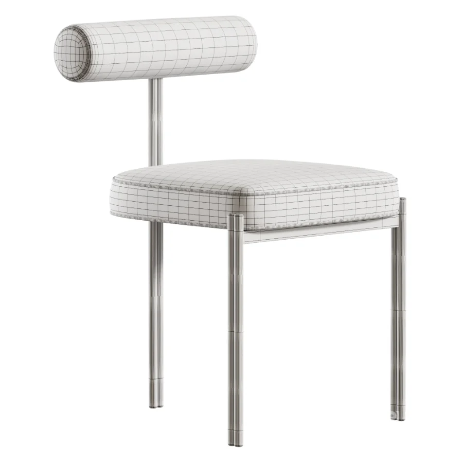 Glam Style Upholstered Dining Chair Image 8