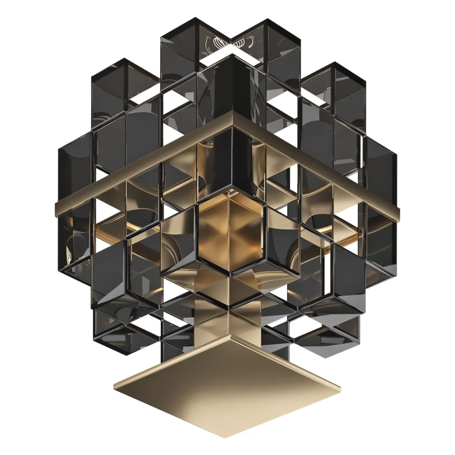 Luxury Cubic Glass Table Lamp Image 2