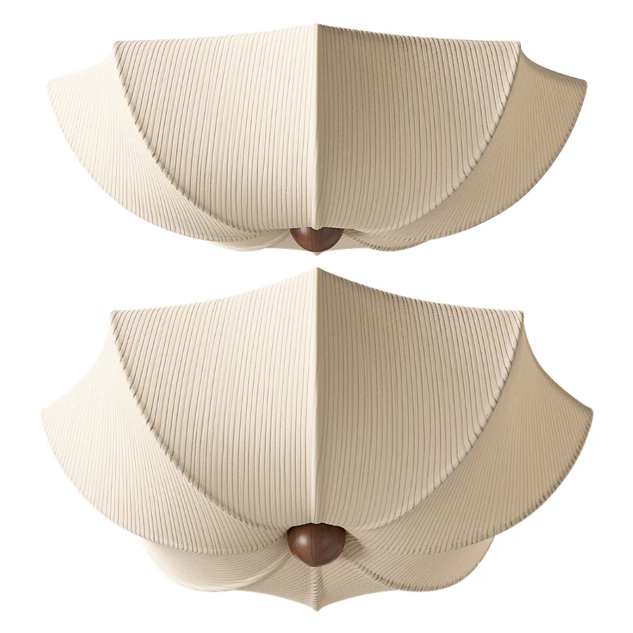 Japanese Wabi Sabi Fabric Ceiling Light Image 3