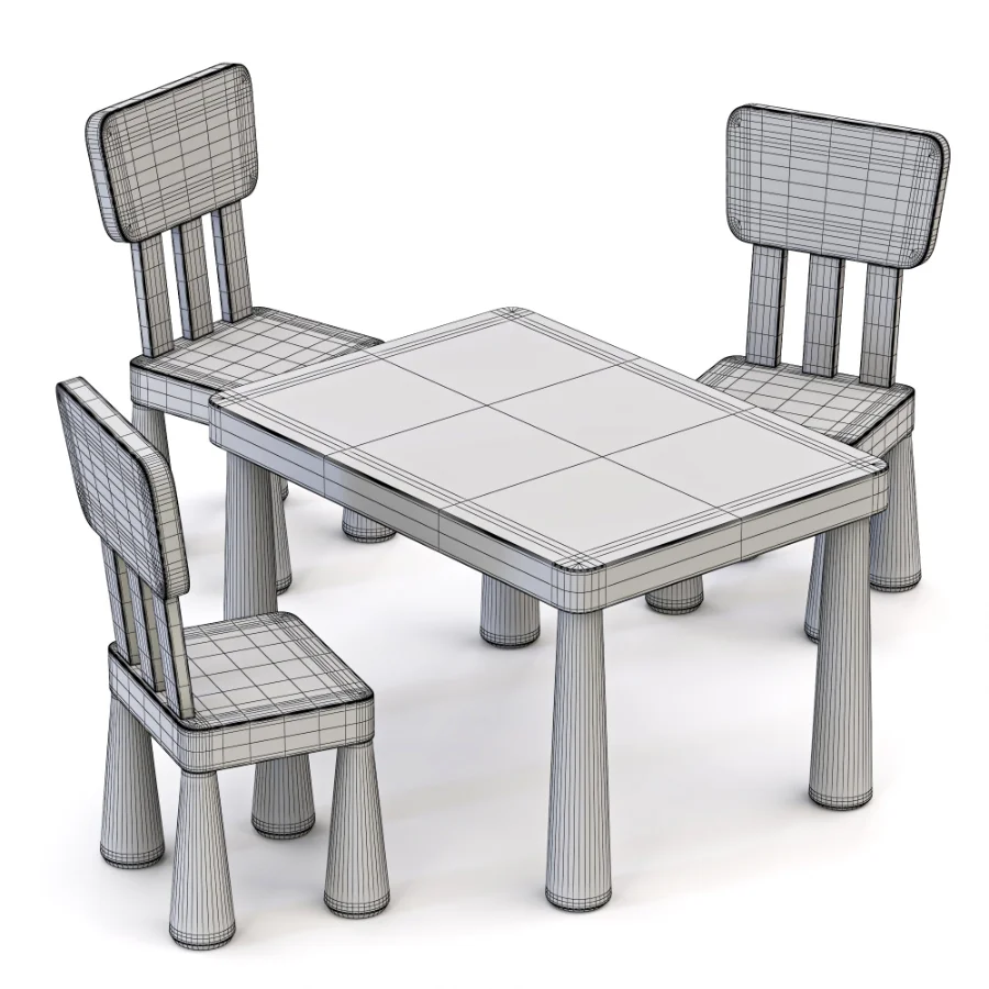 IKEA MAMMUT Kids Table and Chair Set Image 4