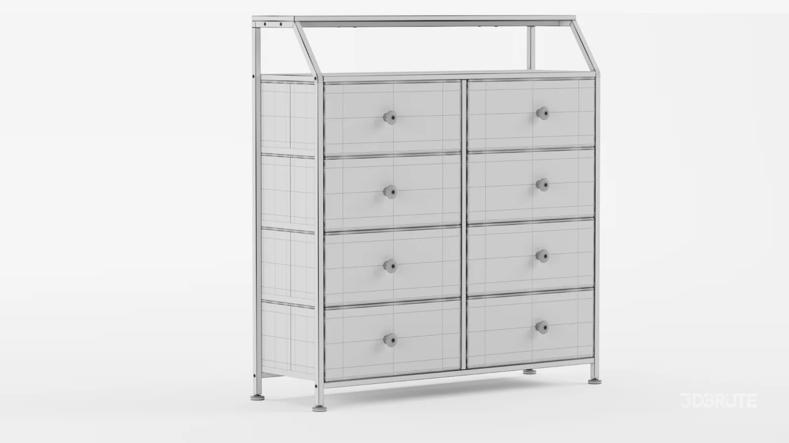 Dresser for Bedroom with Shelves Faux Leather Image 10