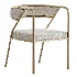 Dining Room Glam Chair Gold Legs Velvet Arm Chair - Thumbnail 5