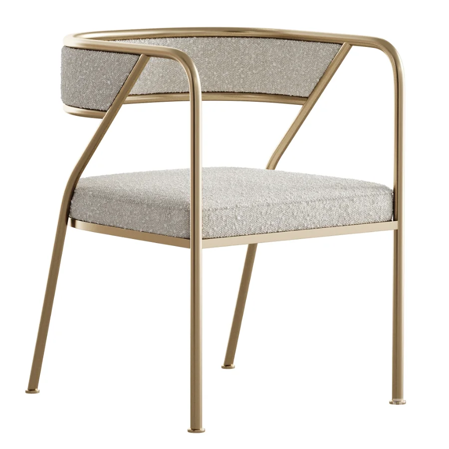 Dining Room Glam Chair Gold Legs Velvet Arm Chair Image 5