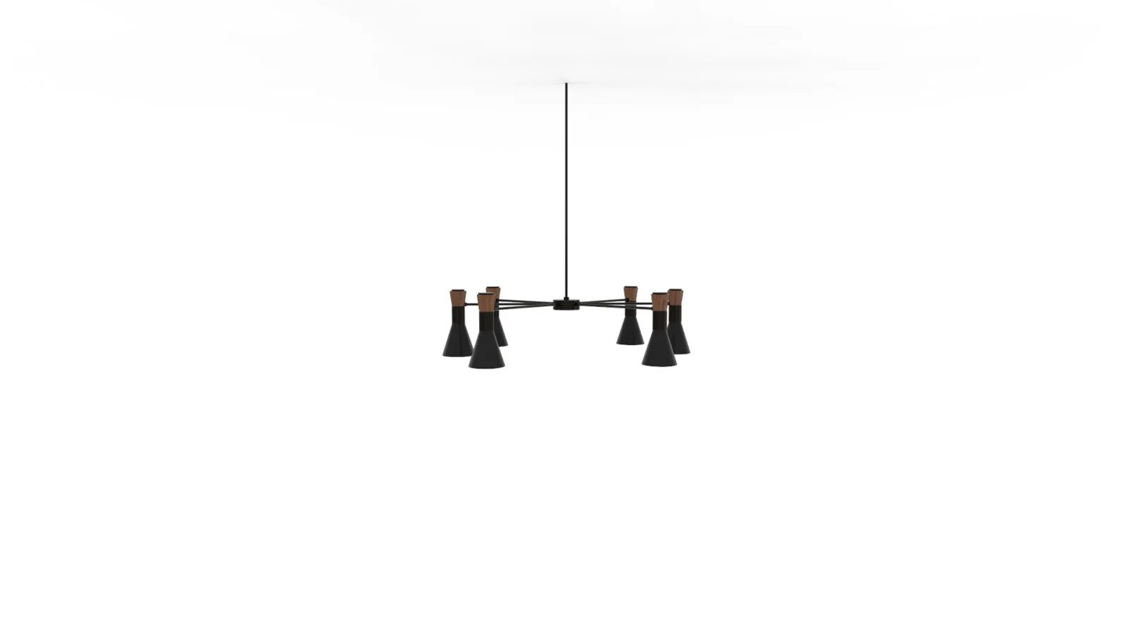 Brentston Metal Chandelier Black Image 1