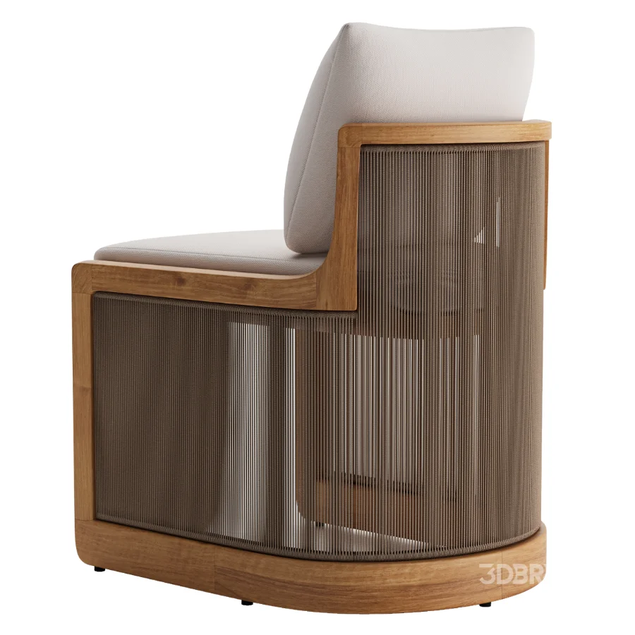 RH Brera Teak Dining Side Chair Image 4