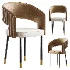 Casual Ventilated Back Arm Chair with Upholstered Armrest - Thumbnail 1