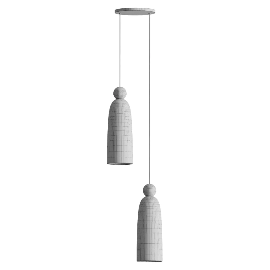Figure Alabaster Pendant Lamp 2 heads Image 3