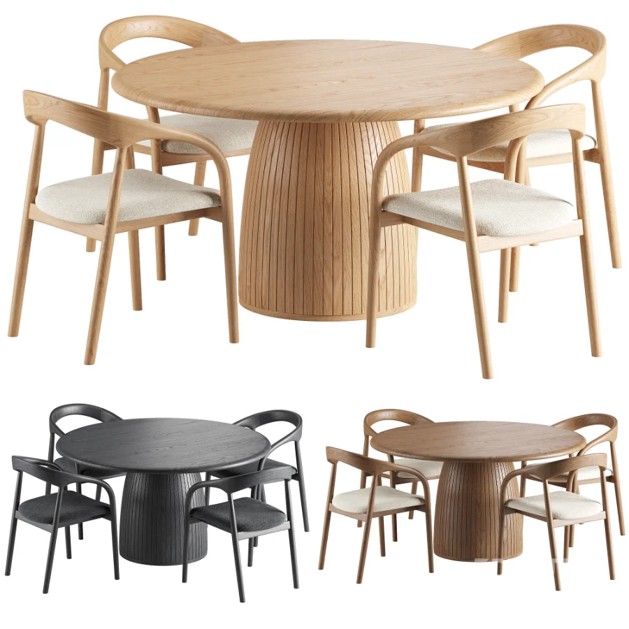 Camille Armchair Nelly Table Image 1