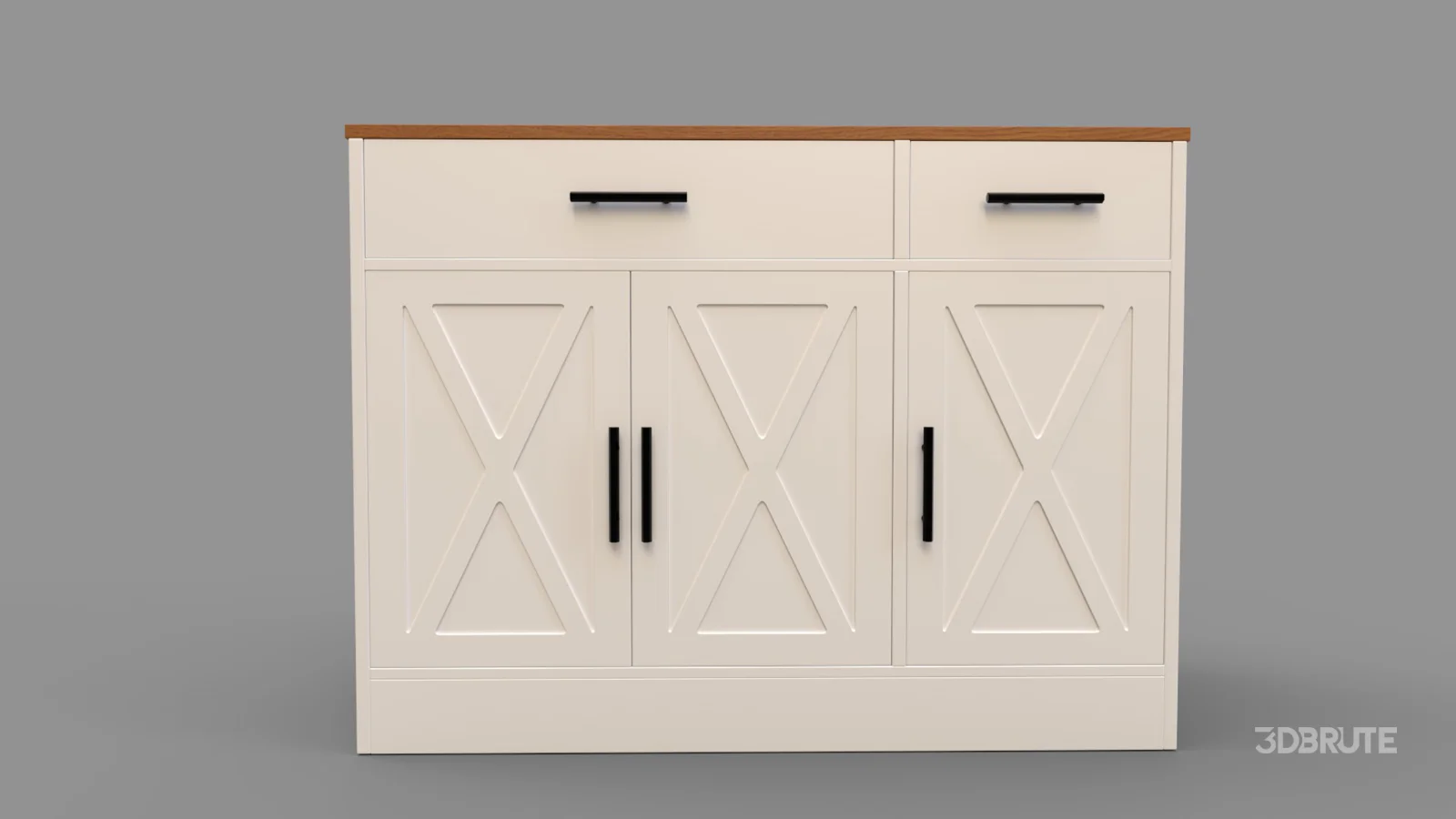 Sideboard Buffet Cabinet with 2 Drawers Image 6