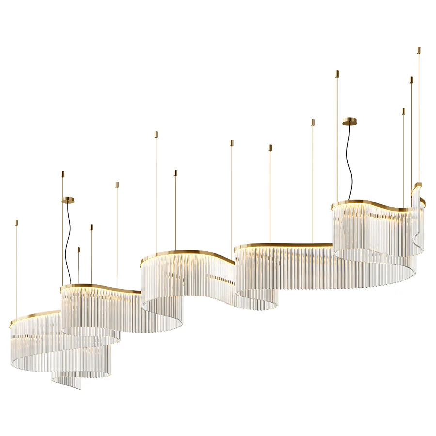 Snake Chandelier Contemporary by Paralume Marina Image 1