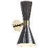 Cairo Mid Century Double Cone Brass Wall Light - Thumbnail 4