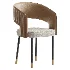 Casual Ventilated Back Arm Chair with Upholstered Armrest - Thumbnail 5