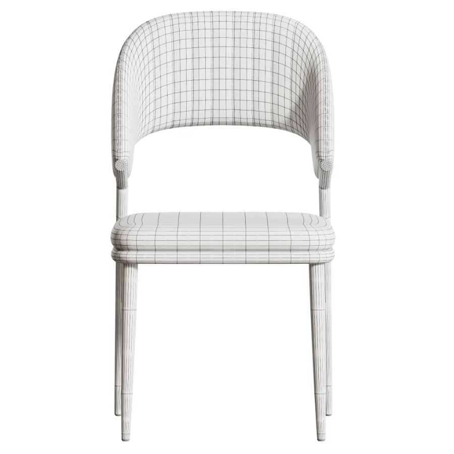 Contemporary Low Back Faux Leather Dining Chair Image 9