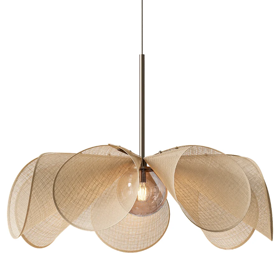 Japandi Style Flower Pendant Lamp Image 3