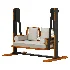 Shashwat 2 Seater Sheesham Wood Cane Swing Chair - Thumbnail 3