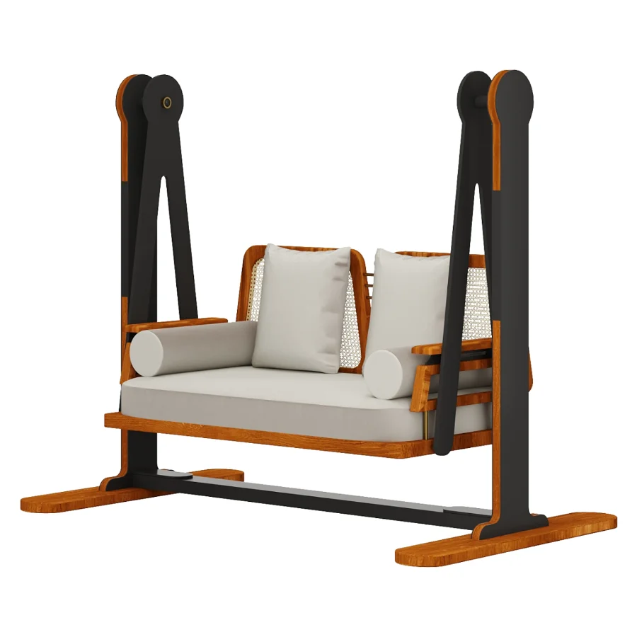 Shashwat 2 Seater Sheesham Wood Cane Swing Chair Image 3