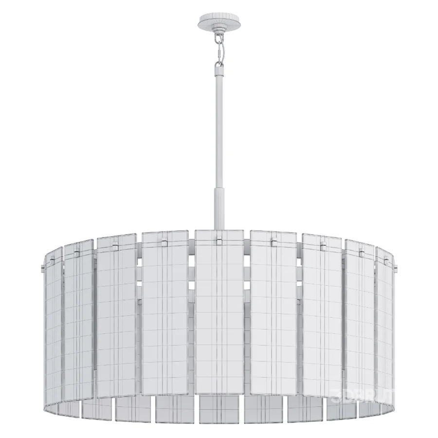 Calamette Modern Glass Round Chandelier Image 2