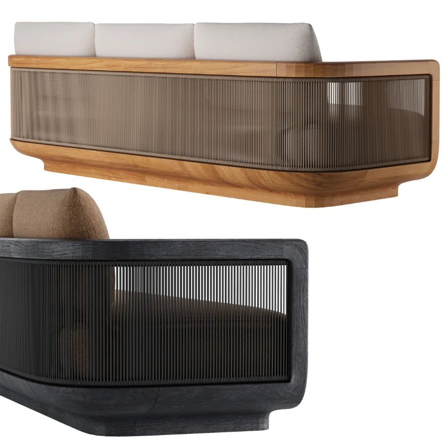RH Brera Teak Sofa Image 4