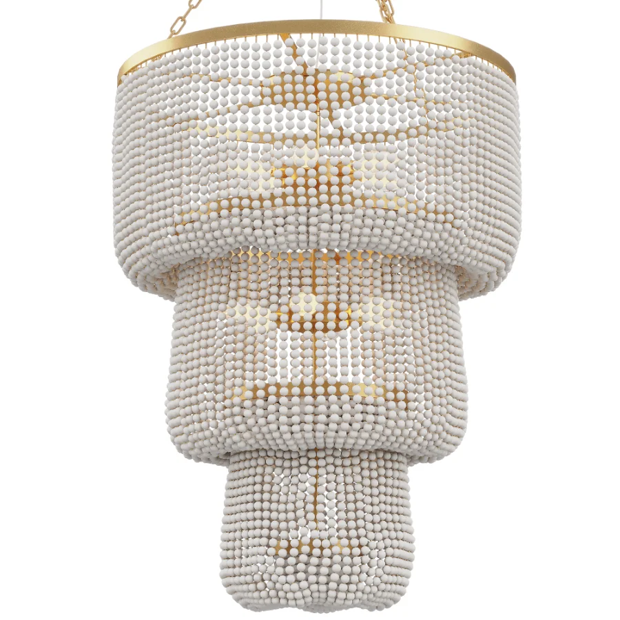 Amanda Light Beaded Tiered Chandelier Image 6