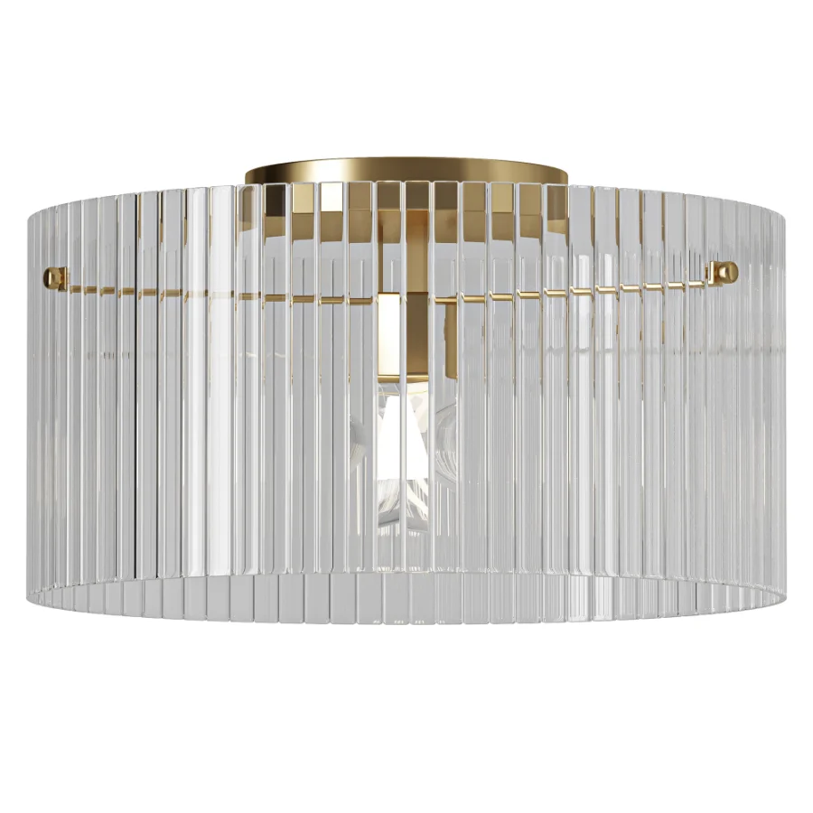 Emmi ceiling light made of ribbed glass Image 1