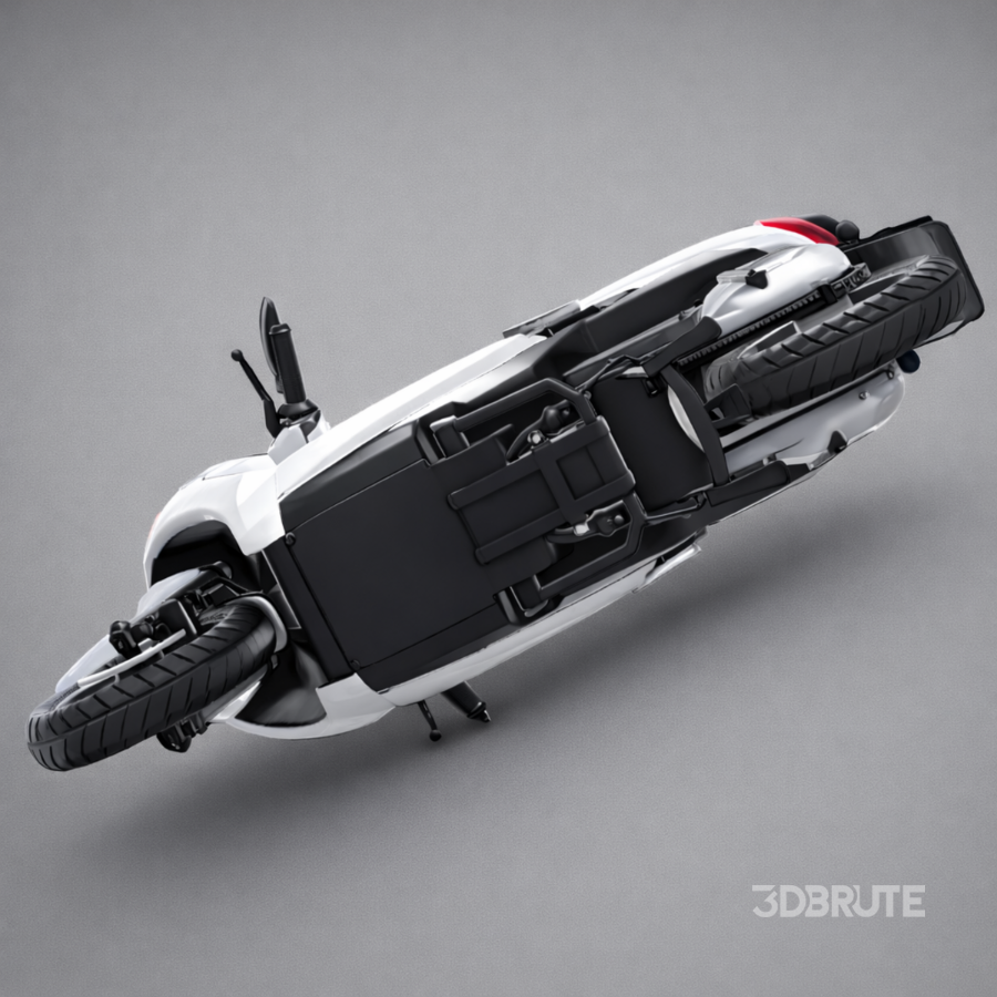 Modern White Electric Scooter Image 10