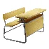 WK22 One piece long desk and chair - Thumbnail 1
