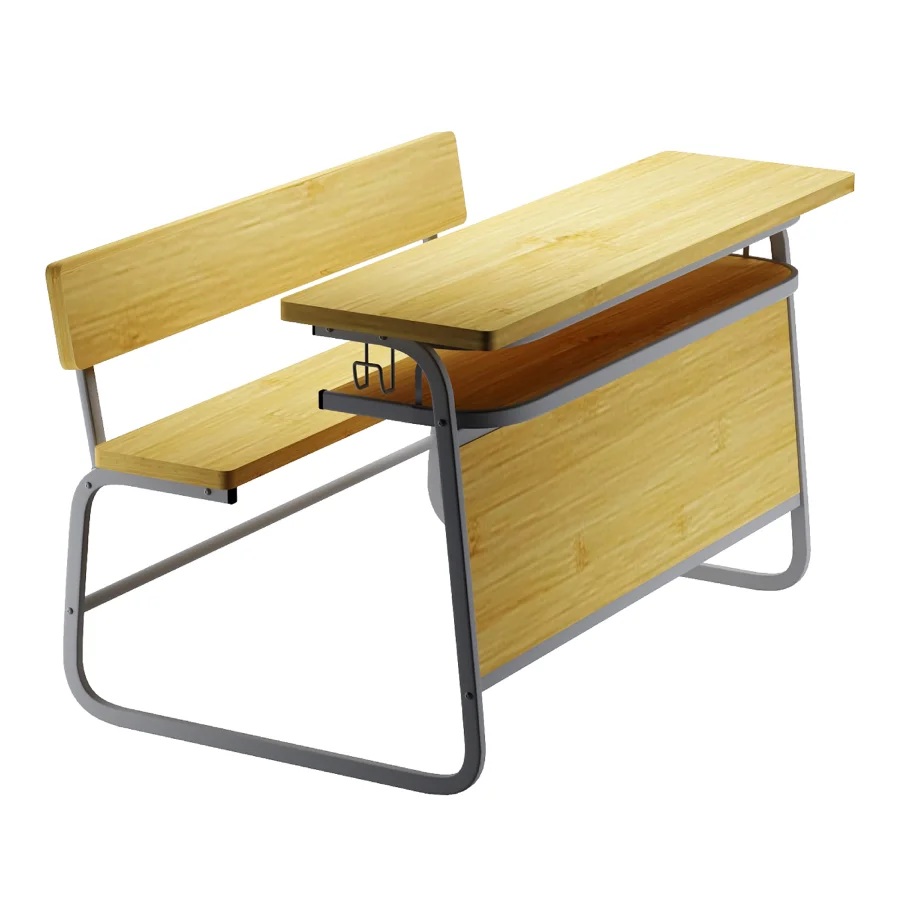 WK22 One piece long desk and chair Image 1