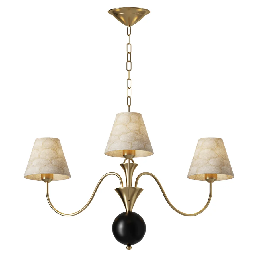 Micahell Capiz Shell Branch Chandelier 3 heads Image 1
