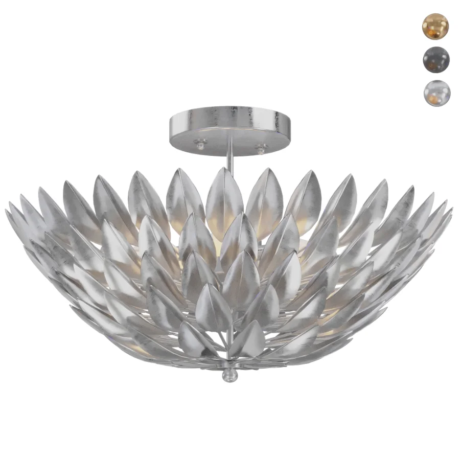 Olive Leaf Semi-Flush Ceiling Light Image 6
