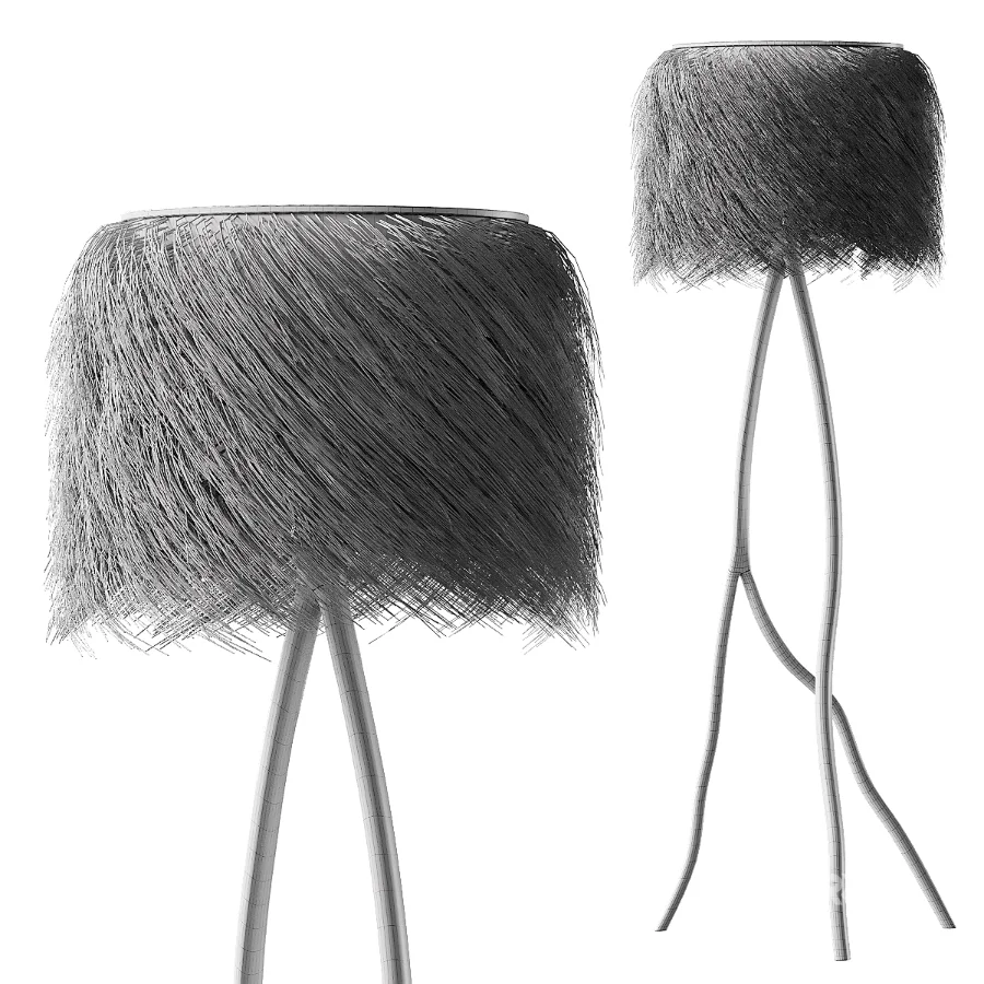Japandi Fringe Floor Lamp Image 4